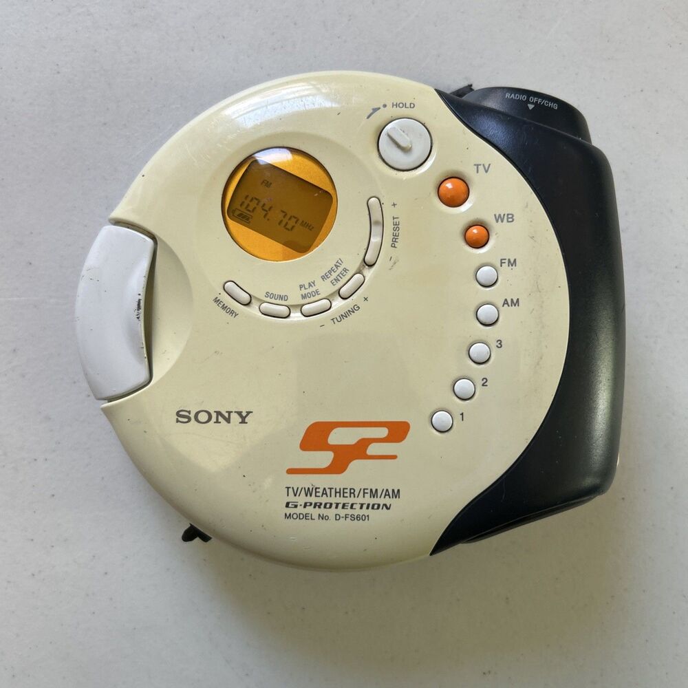Sony Walkman D-FS601 S2 Sports G-Protection CD Player PARTS Radio ONLY READ